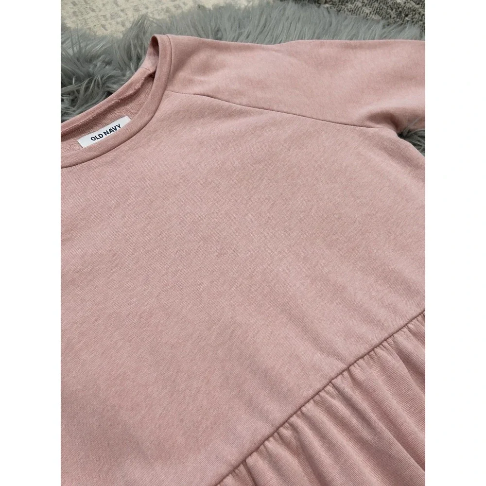 Old Navy Round Neck Raglan Sleeve Skater Dress Girls Pink Odobe XL‎ 14-16 NWT